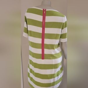 NWT Jessica Howard Striped Dress w/Contrast Zipper sz 16W